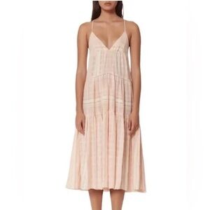 Mara Hoffman Swim Pink Tiered Mini Dress, Size M